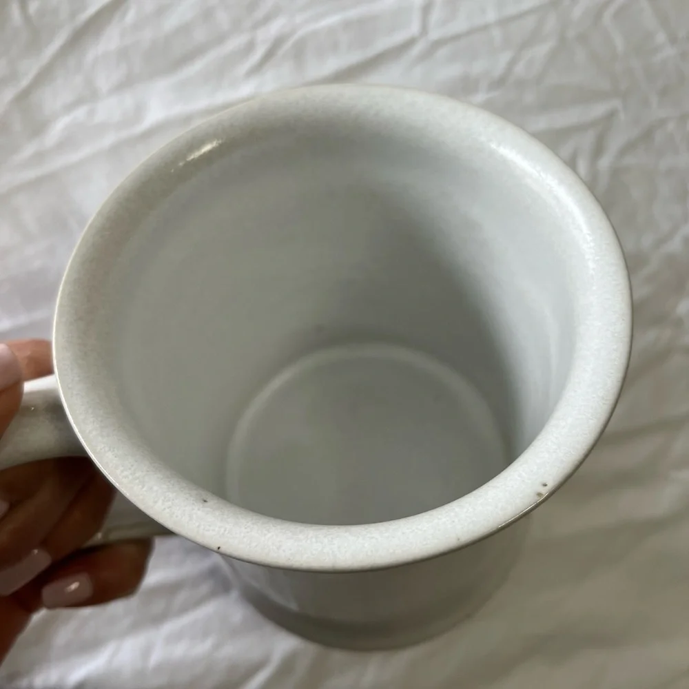BENNINGTON POTTERS VERMONT 1736 LARGE White Coffee Mug | Vase | Shabby Chic.